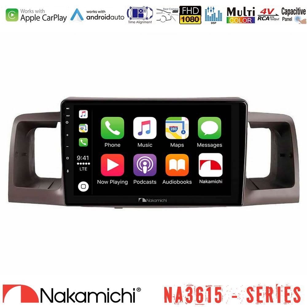 Nakamichi NA3615 Series Με Wireless Carplay & Android Auto Toyota Corolla 2002-2006 Media Station Tablet 9"