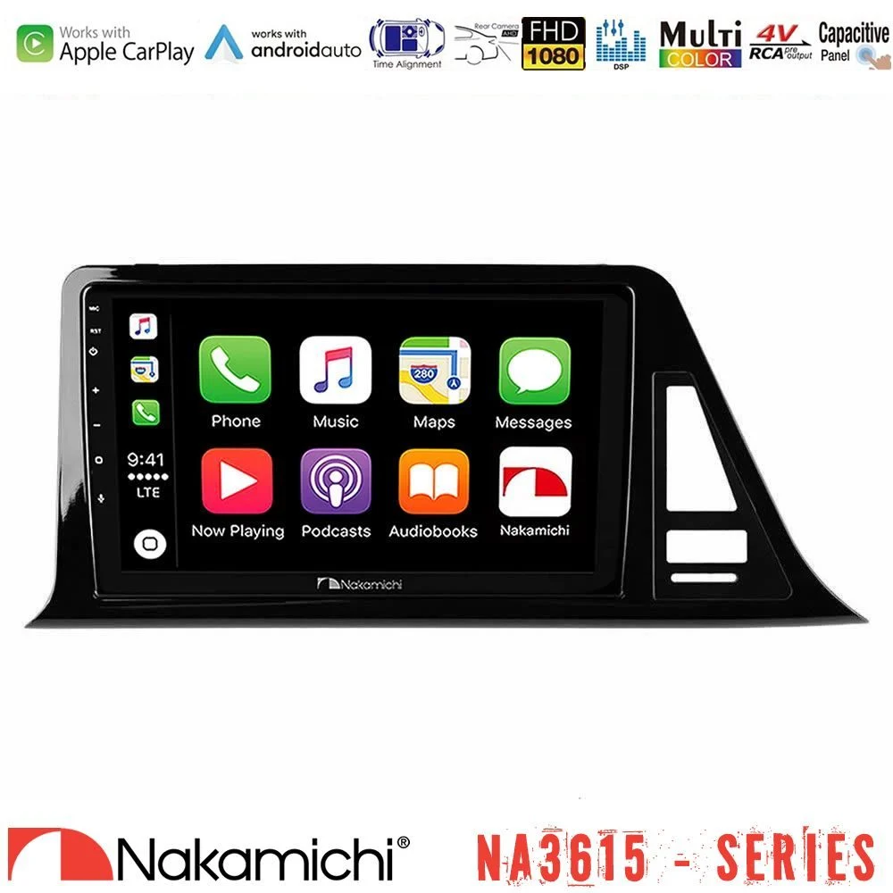 Nakamichi NA3615 Series Με Wireless Carplay & Android Auto Toyota CH-R (Χωρίς Εργ.Οθόνη) Media Station Tablet 9"