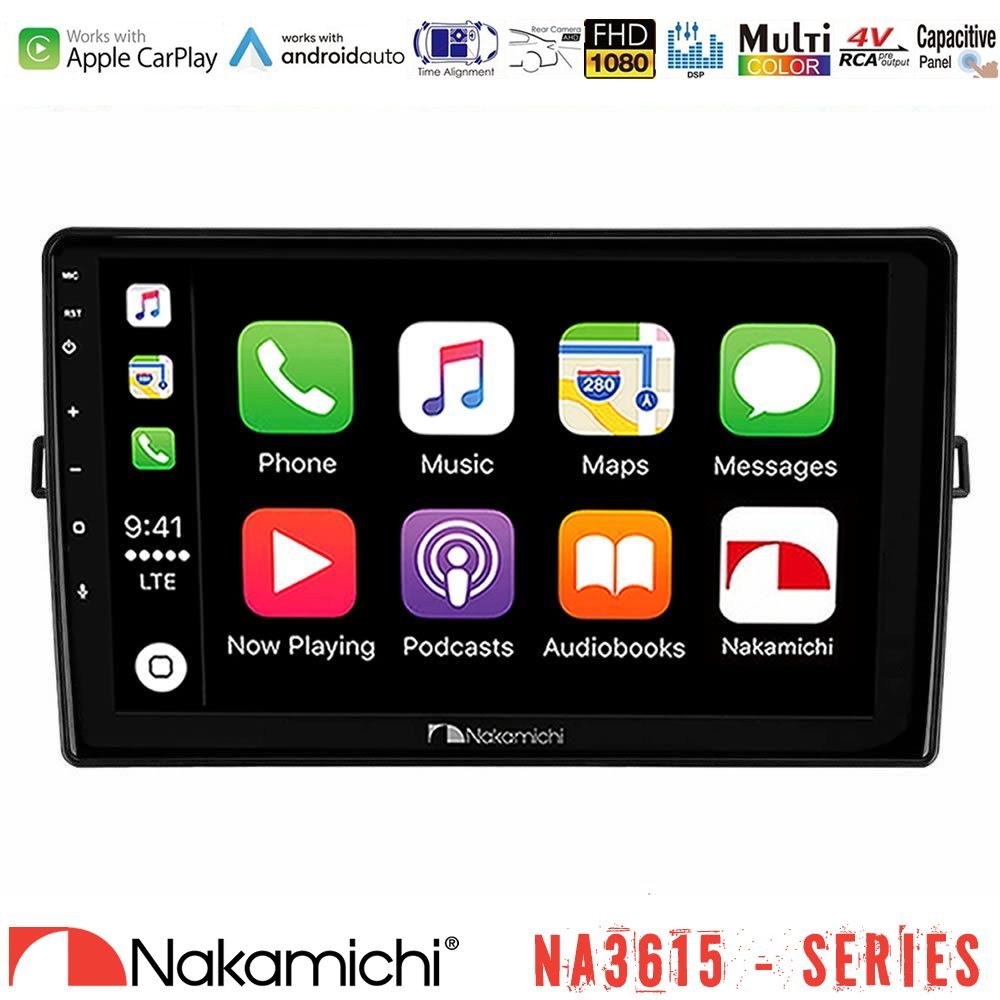 Nakamichi NA3615 Series Με Wireless Carplay & Android Auto Toyota Auris Media Station Tablet 9"