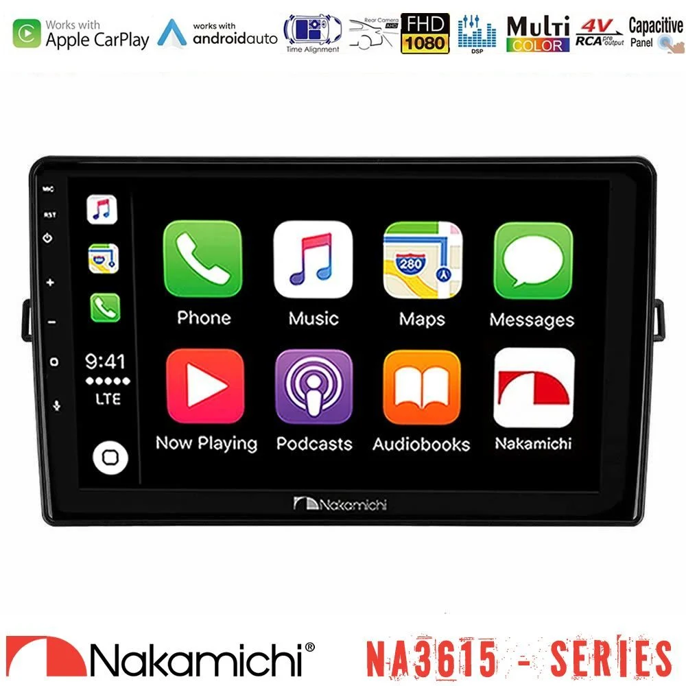 Nakamichi NA3615 Series Με Wireless Carplay & Android Auto  Toyota Auris Media Station Tablet 9"