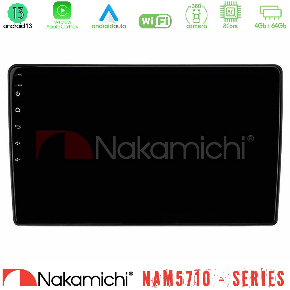 Nakamichi NAM5710 Series 8Core Android13 4+64GB Navigation Multimedia Tablet 10" Με Carplay & Android Auto