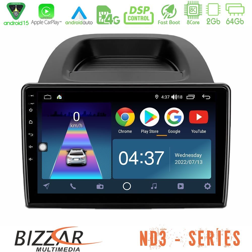 Bizzar ND3 Series 8Core Android15 2+64GB  Ford Ecosport 2018-2020 Navigation Multimedia Tablet 10"