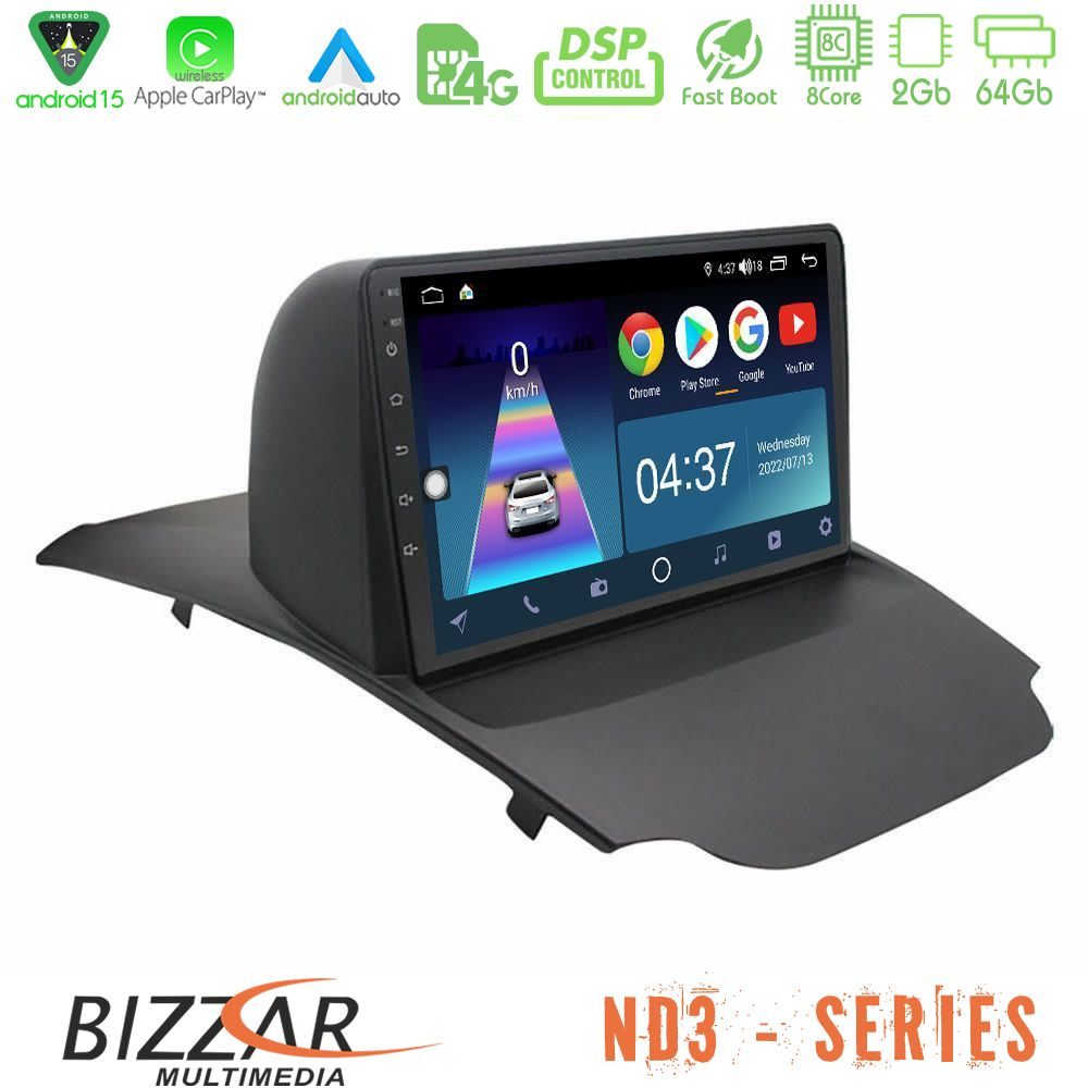 Bizzar ND3 Series 8Core Android15 2+64GB Ford Ecosport 2014-2017 Navigation Multimedia Tablet 10"