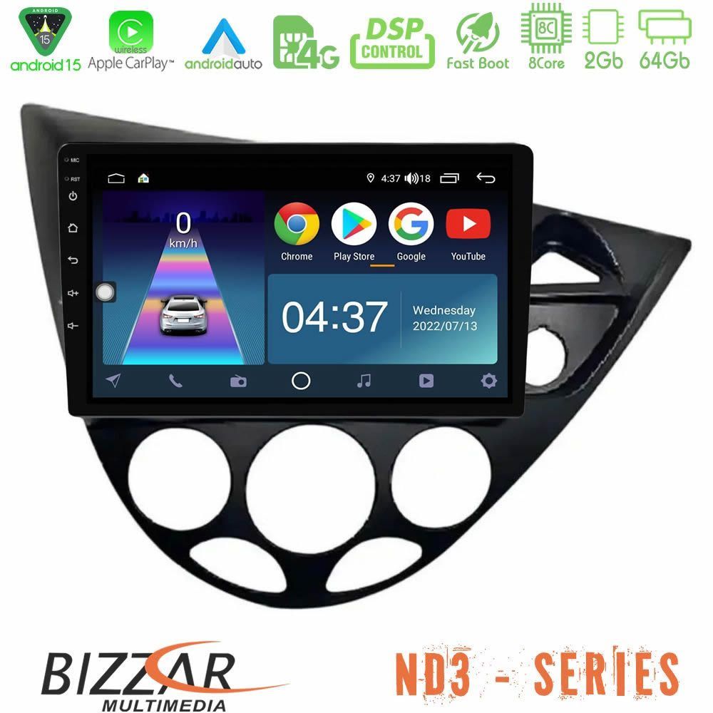 Bizzar ND3 Series 8Core Android15 2+64GB Ford Focus 1999-2004 (RHD) Navigation Multimedia Tablet 9"