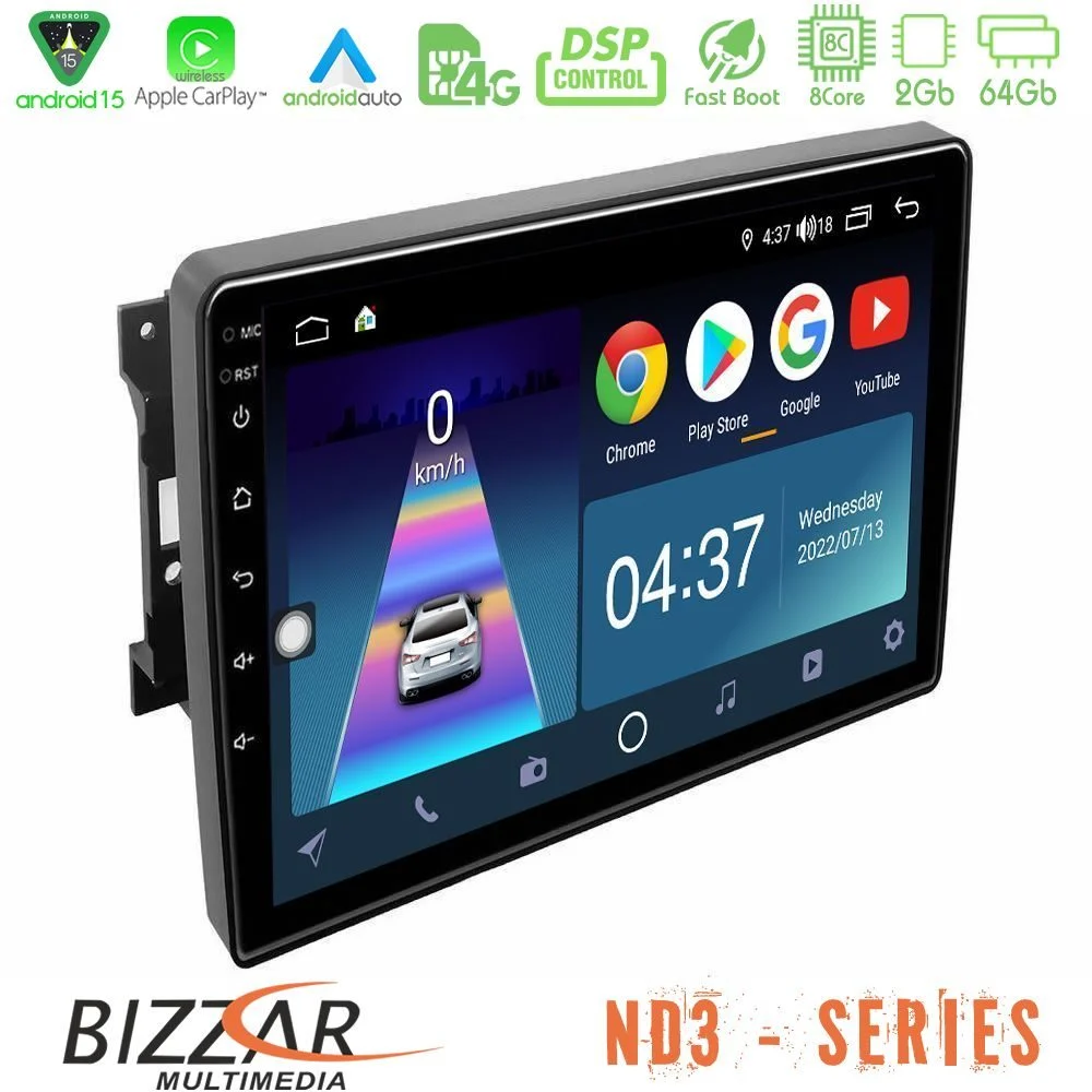 Bizzar ND3 Series 8Core Android15 2+64GB  Chrysler / Dodge / Jeep Navigation Multimedia Tablet 10"