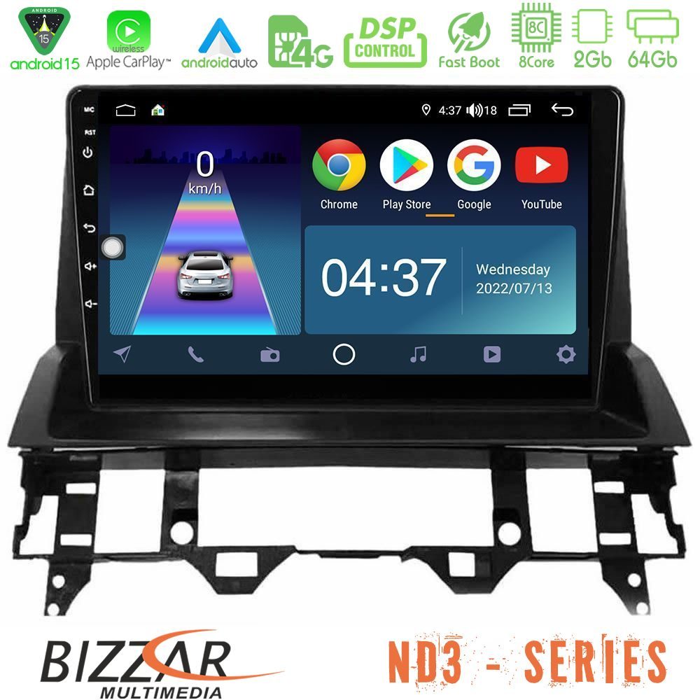 Bizzar ND3 Series 8Core Android15 2+64GB  Mazda6 2002-2006 Navigation Multimedia Tablet 10"