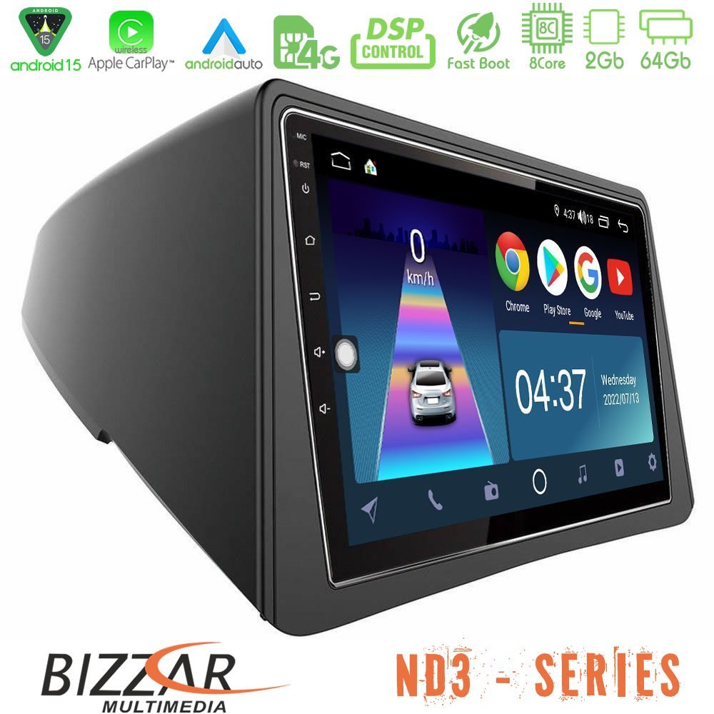 Bizzar ND3 Series 8Core Android15 2+64GB  Opel Mokka Navigation Multimedia Tablet 9"