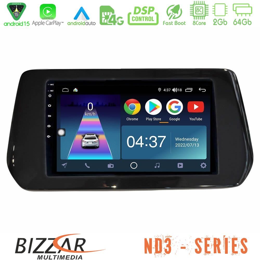 Bizzar ND3 Series 8Core Android15 2+64GB  Suzuki Swift 2024-> Navigation Multimedia Tablet 9"