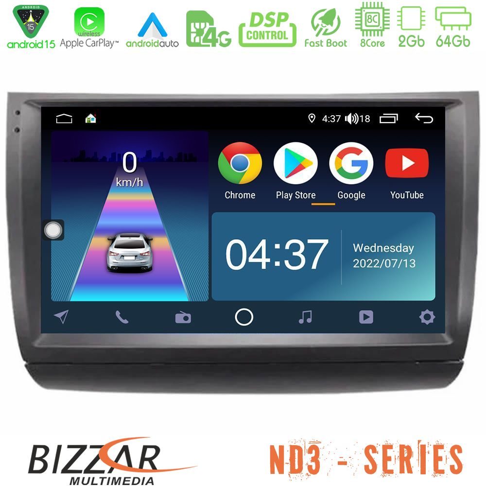 Bizzar ND3 Series 8Core Android15 2+64GB  Toyota Prius 2004-2009 Navigation Multimedia Tablet 9"