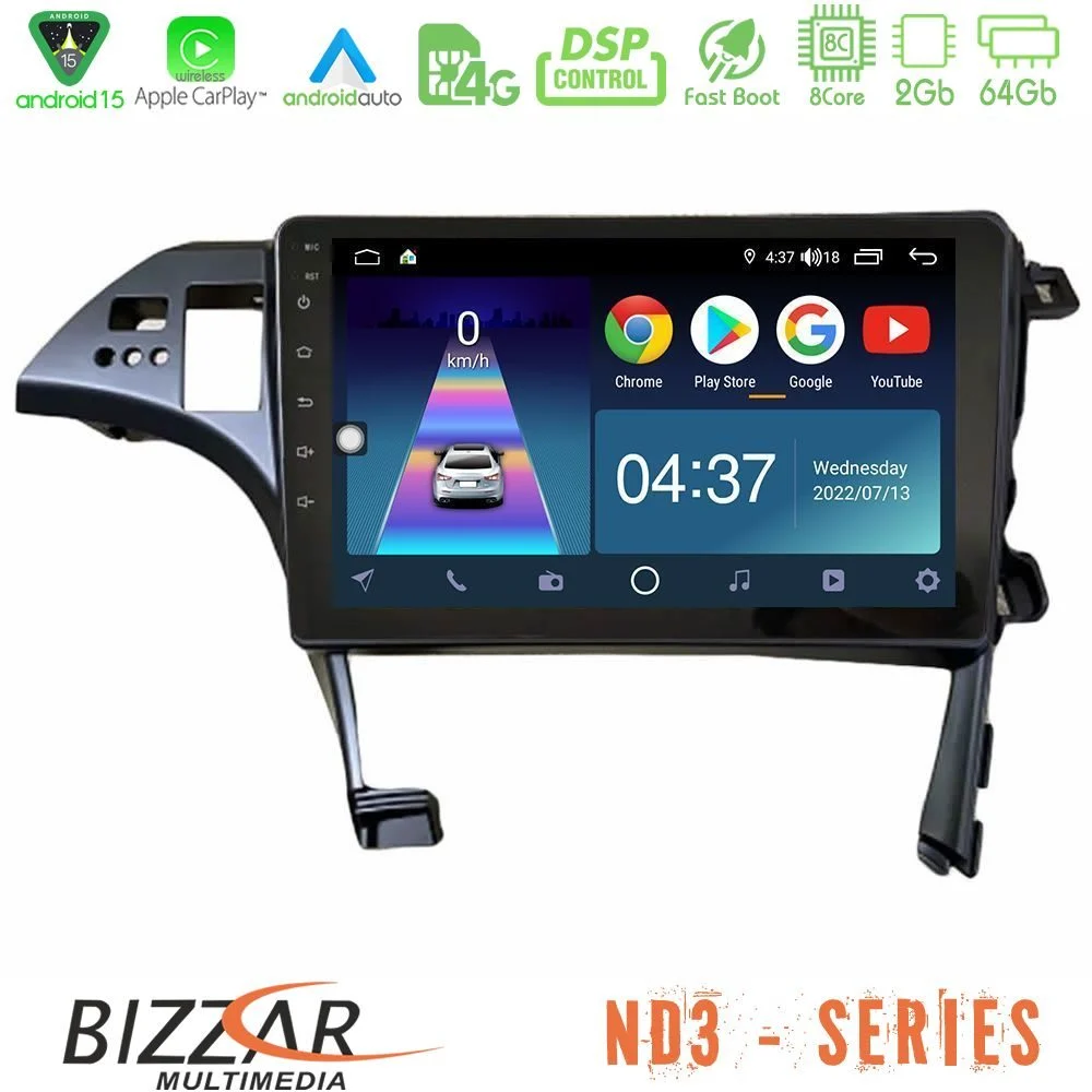 Bizzar ND3 Series 8Core Android15 2+64GB Toyota Prius 2010-2015 Navigation Multimedia Tablet 10"