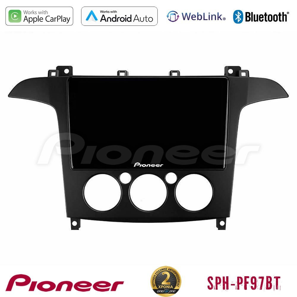 Pioneer SPH-PF97BT Series Ford S-Max 2006-2008 (manual A/C) Multimedia Station 9" (Tablet Style) Με Carplay & Android Auto