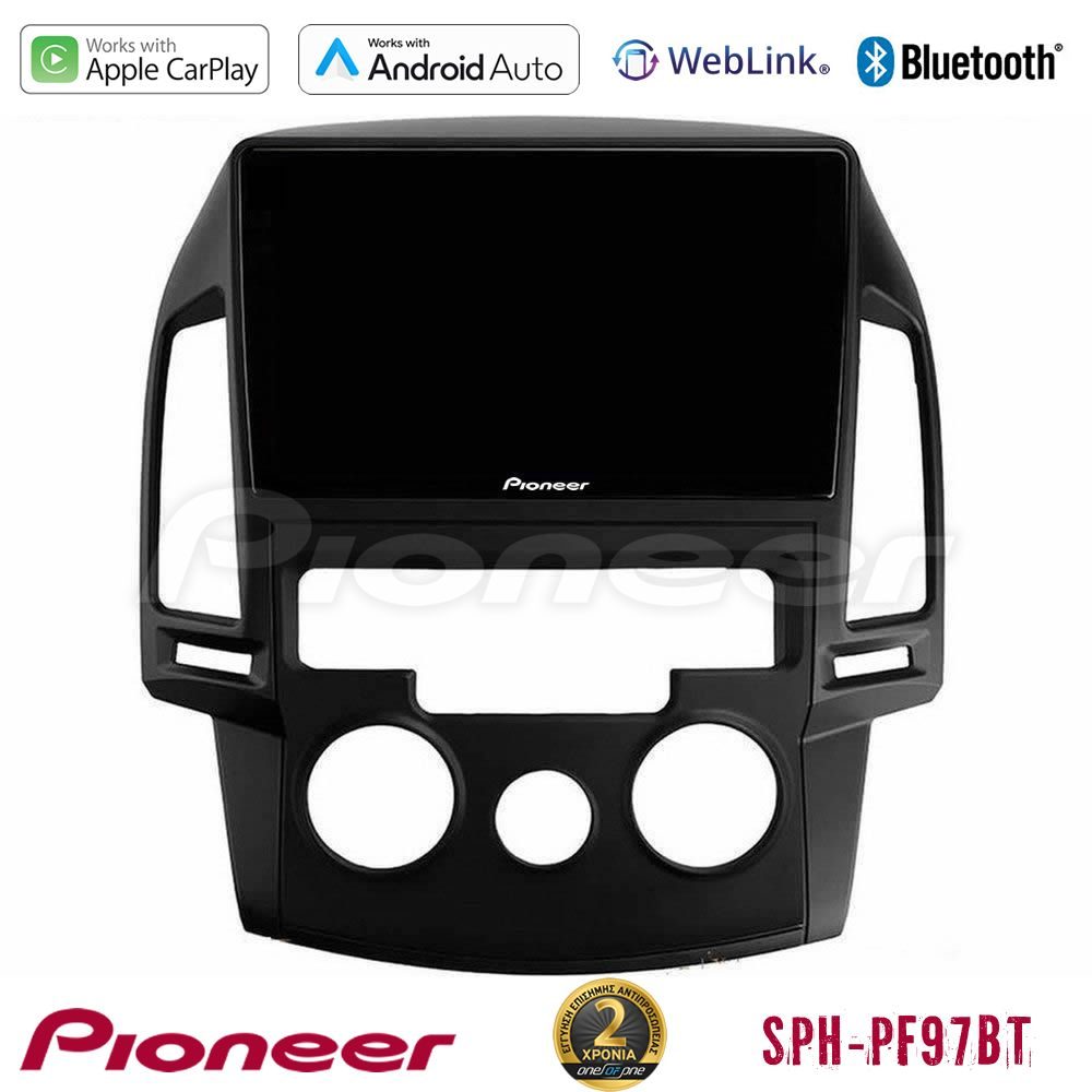 Pioneer SPH-PF97BT Series Hyundai i30 2007-2012 Manual A/C Multimedia Station 9" (Tablet Style) Με Carplay & Android Auto