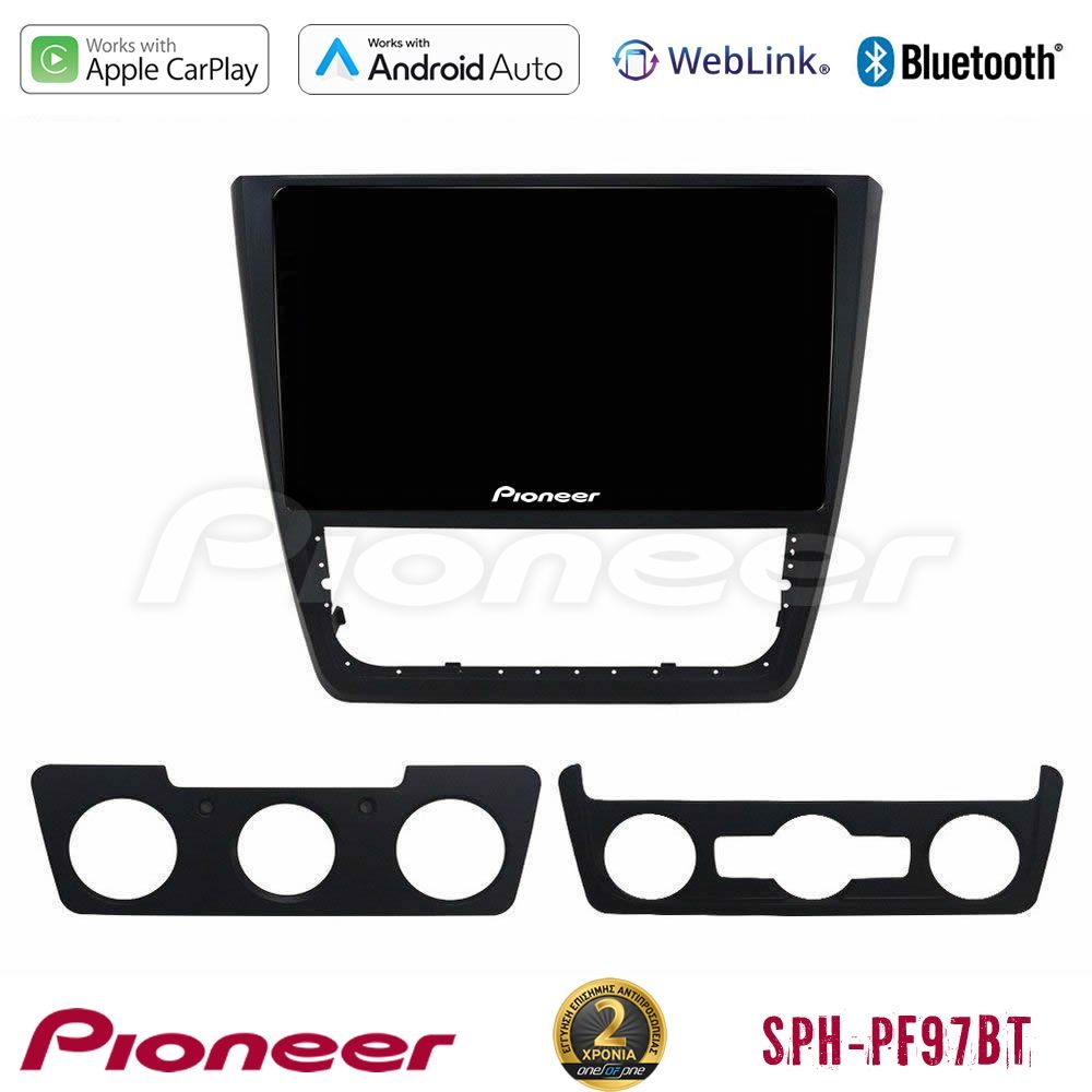 Pioneer SPH-PF97BT Series Skoda Yeti 2009-> Multimedia Station 9" (Tablet Style) Με Carplay & Android Auto