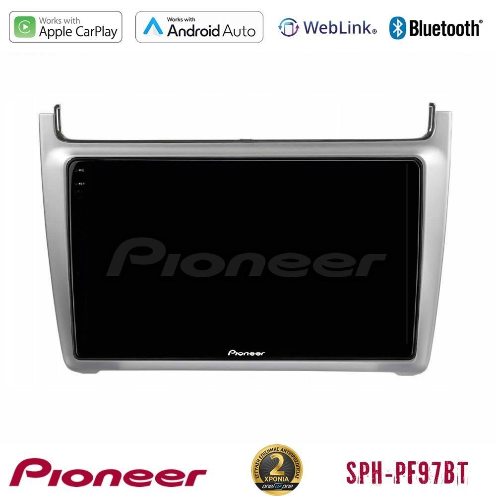 Pioneer SPH-PF97BT Series Vw Polo 2014-2017 Multimedia Station 9" (Tablet Style) Με Carplay & Android Auto (Silver)