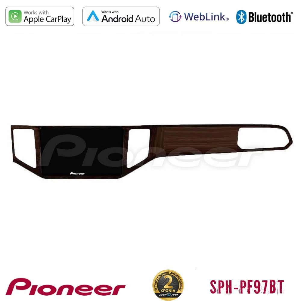 Pioneer SPH-PF97BT Series VW Sportsvan 2014-2020 Multimedia Station 9" (Tablet Style) (Ξύλινη απόχρωση) Με Carplay & Android Auto