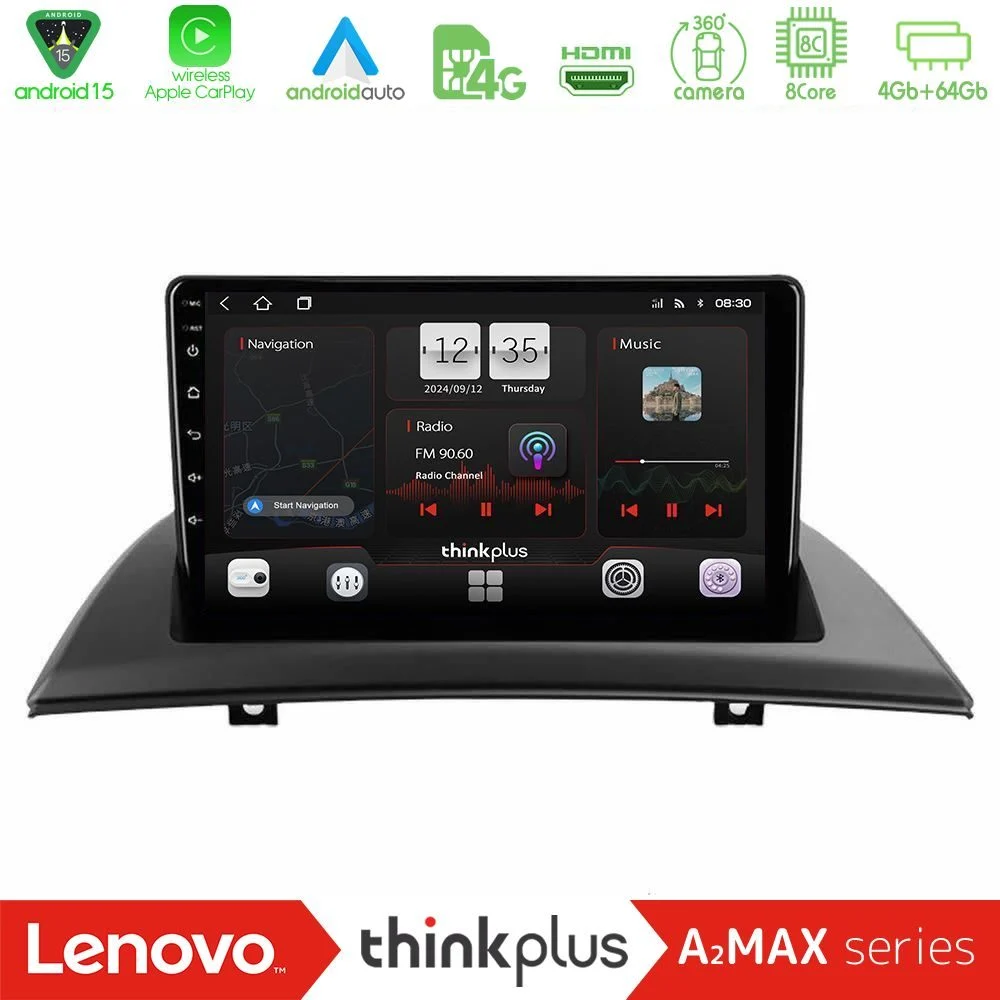 Lenovo Thinkplus A2MAX Series 8Core Android15 4+64GB BMW E83 Navigation Multimedia Tablet 9"