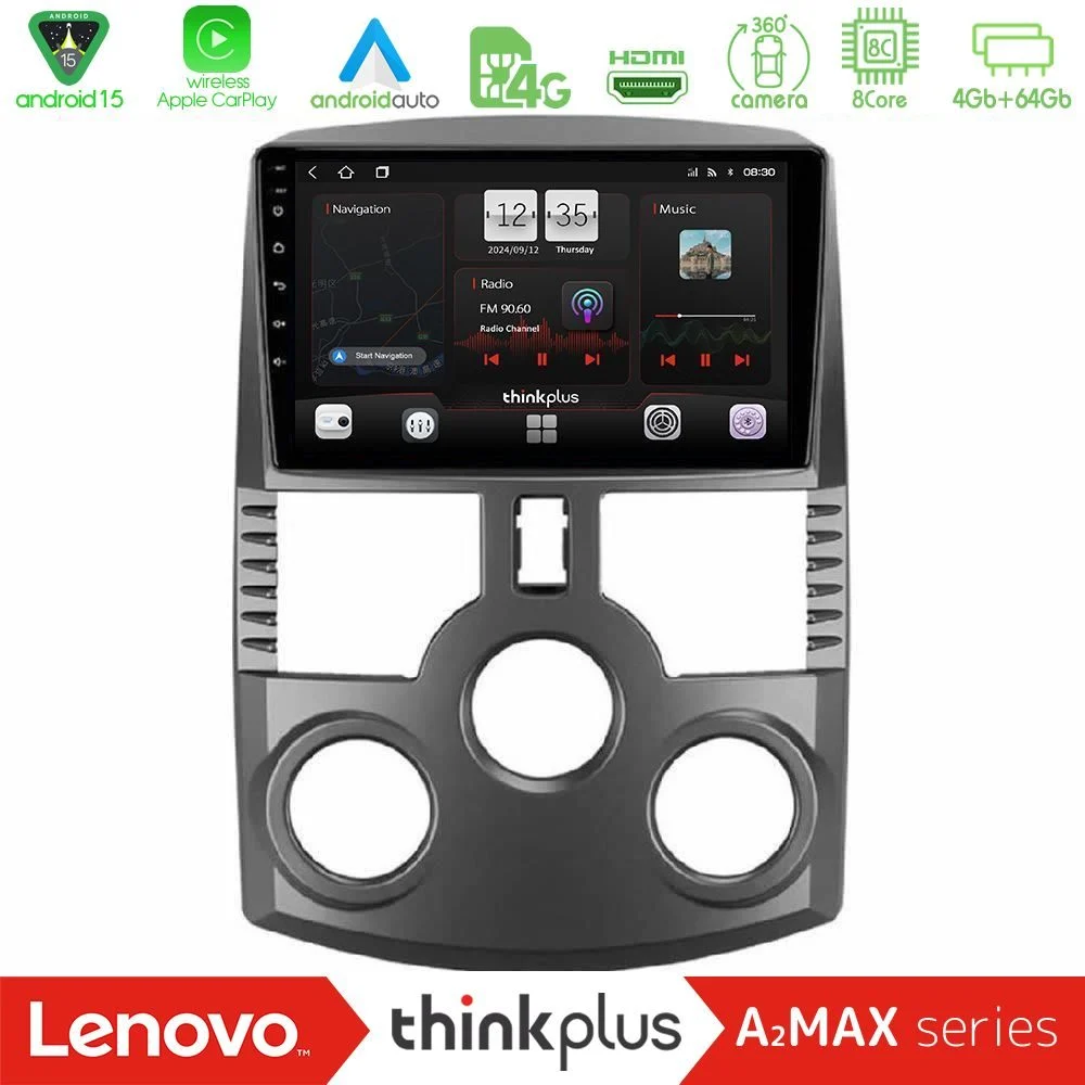Lenovo Thinkplus A2MAX Series 8Core Android15 4+64GB Daihatsu Terios Navigation Multimedia Tablet 9"