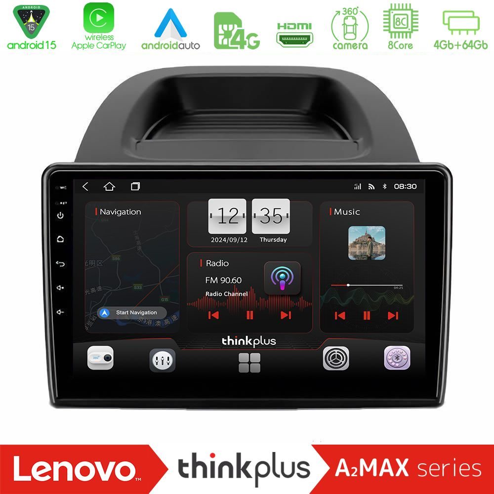 Lenovo Thinkplus A2MAX Series 8Core Android15 4+64GB  Ford Ecosport 2018-2020 Navigation Multimedia Tablet 10"