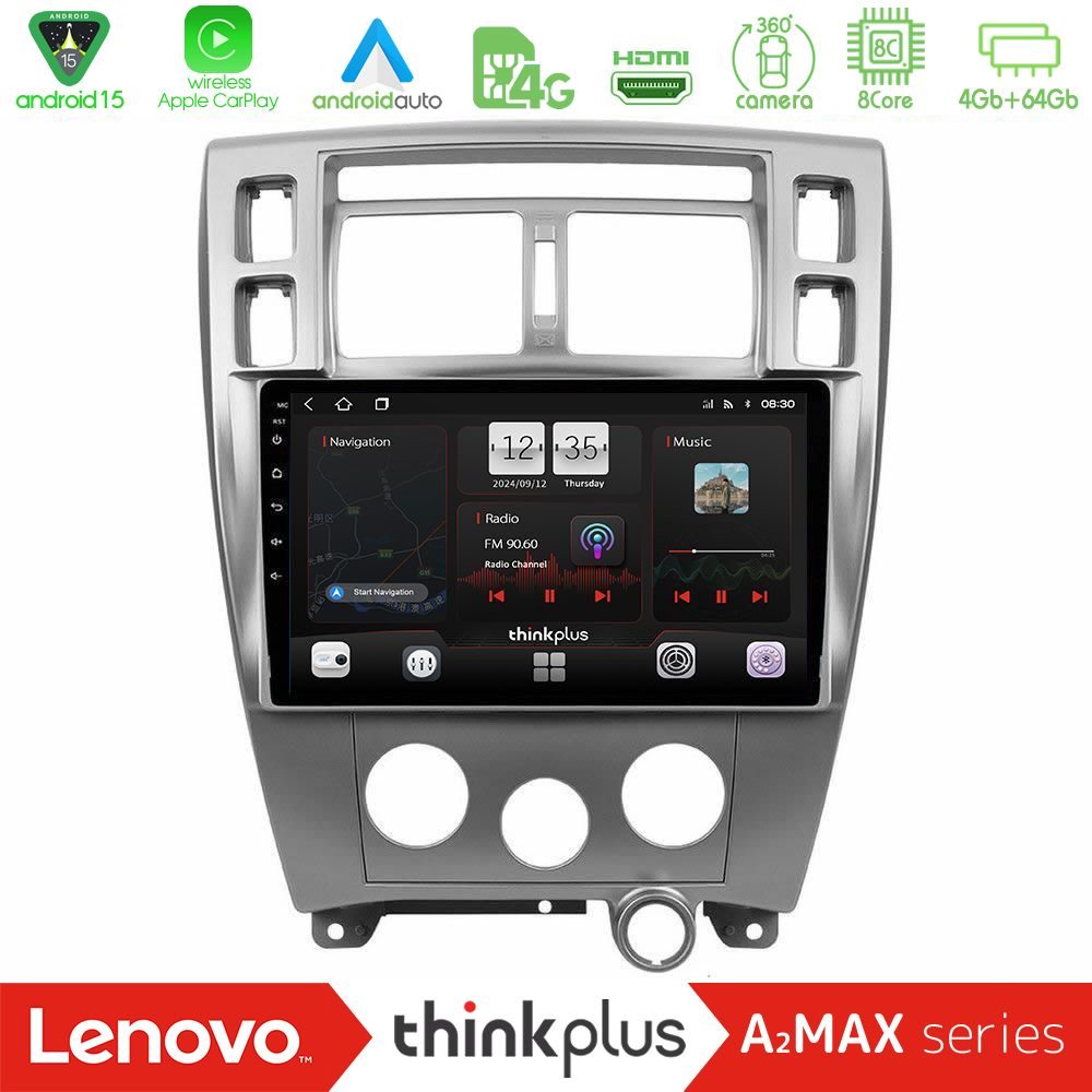 Lenovo Thinkplus A2MAX Series 8Core Android15 4+64GB  Hyundai Tucson Navigation Multimedia Tablet 10"