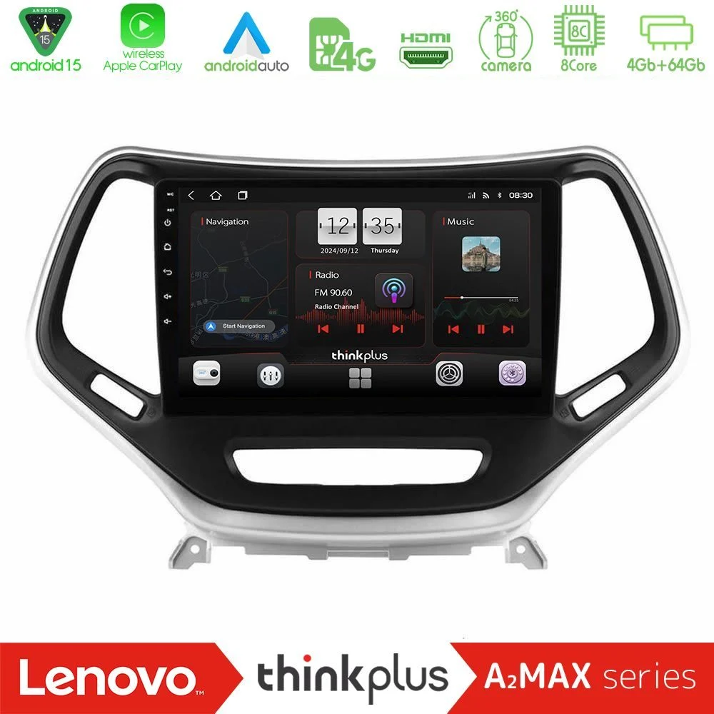 Lenovo Thinkplus A2MAX Series 8Core Android15 4+64GB Jeep Cherokee 2014-2019 Navigation Multimedia Tablet 9" (Ασημί Χρώμα) Lenovo Thinkplus A2MAX Series 8Core Android15 4+64GB Jeep Cherokee 2014-2019 Navigation Multimedia Tablet 9" (Ασημί Χρώμα)