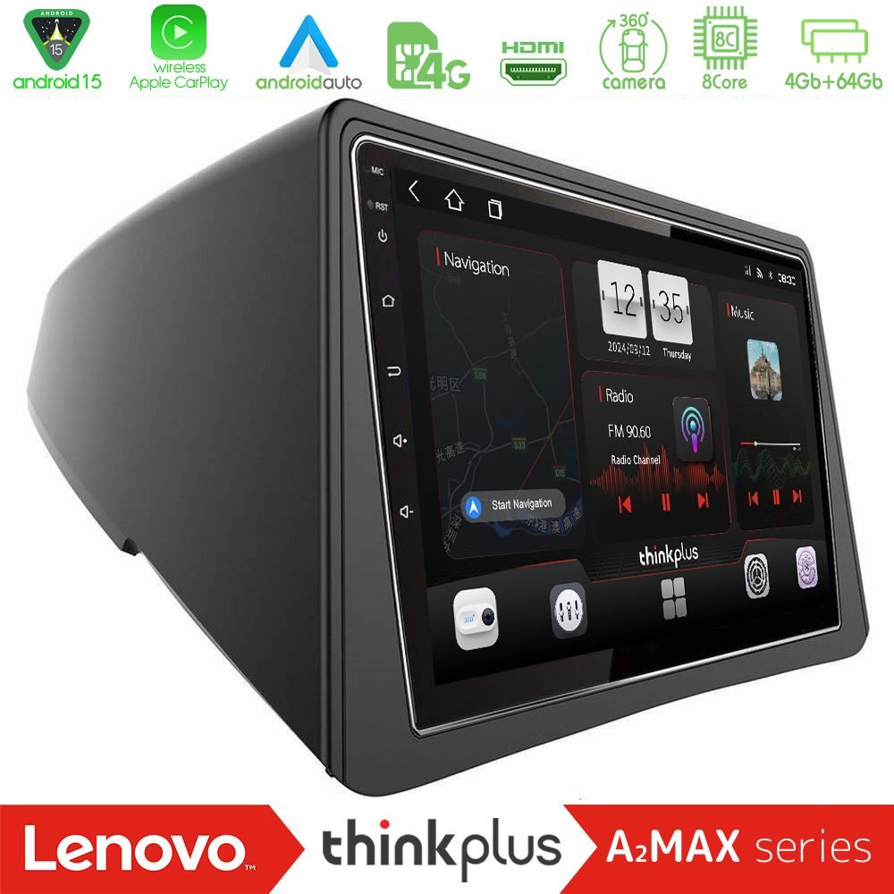 Lenovo Thinkplus A2MAX Series 8Core Android15 4+64GB  Opel Mokka Navigation Multimedia Tablet 9"