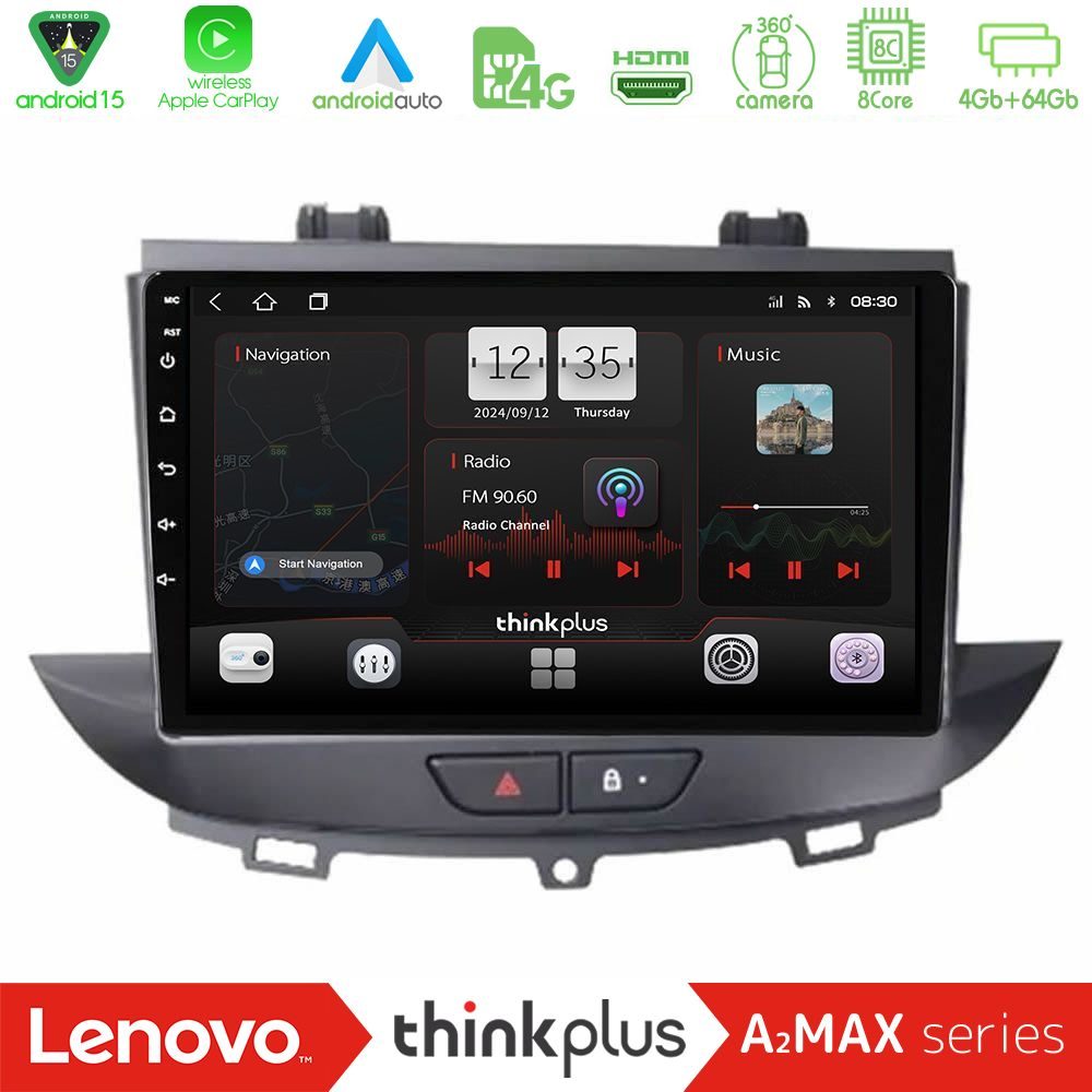 Lenovo Thinkplus A2MAX Series 8Core Android15 4+64GB Opel Grandland/Crossland X Navigation Multimedia Tablet 9" Lenovo Thinkplus A2MAX Series 8Core Android15 4+64GB Opel Grandland/Crossland X Navigation Multimedia Tablet 9"