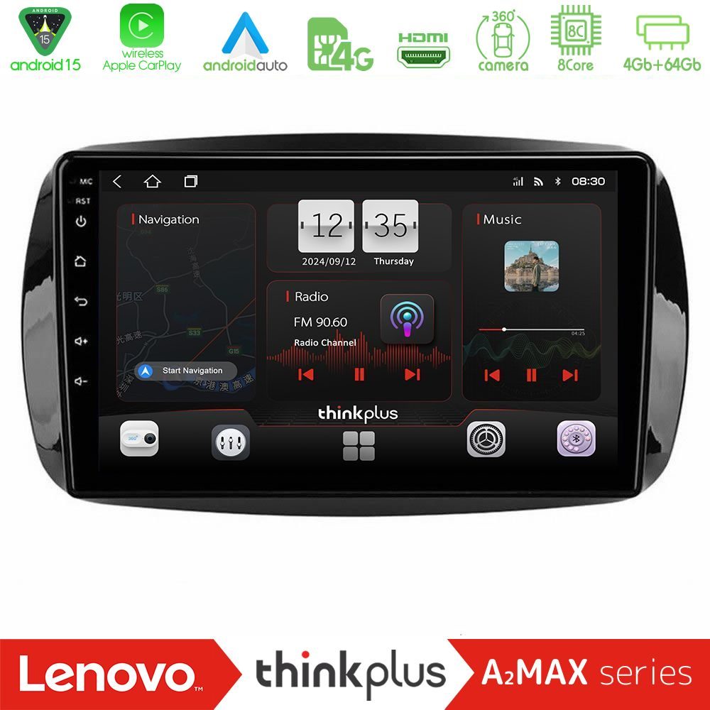 Lenovo Thinkplus A2MAX Series 8Core Android15 4+64GB  Smart 453 Navigation Multimedia Tablet 9"