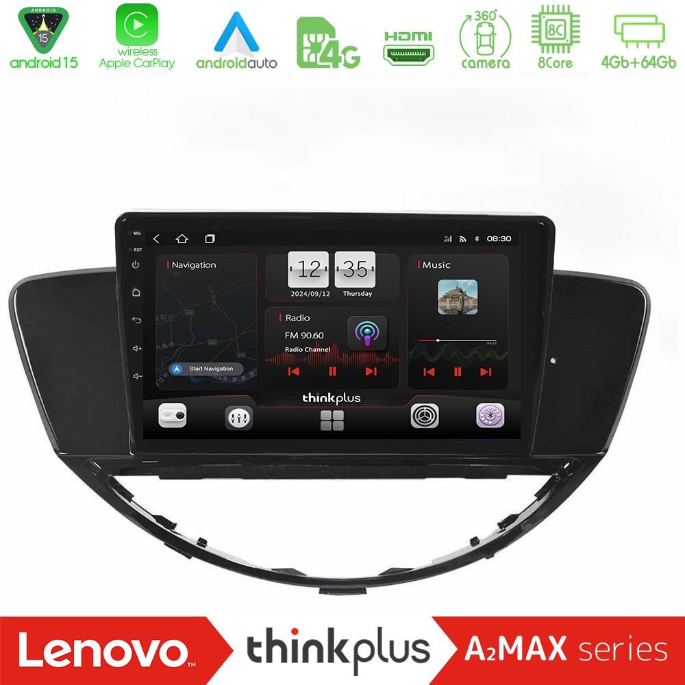 Lenovo Thinkplus A2MAX Series 8Core Android15 4+64GB  Subaru Tribeca 2007-2014 Navigation Multimedia Tablet 9"