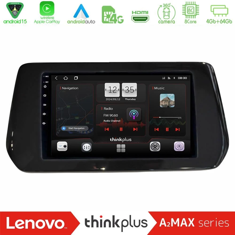 Lenovo Thinkplus A2MAX Series 8Core Android15 4+64GB Suzuki Swift 2024-> Navigation Multimedia Tablet 9"
