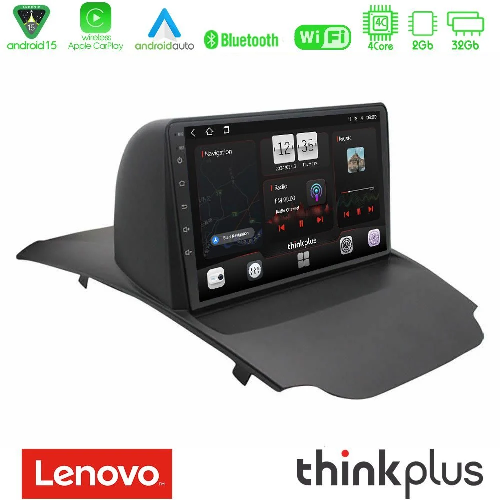 Lenovo Thinkplus Series 4Core Android15 2+32GB  Ford Ecosport 2014-2017 Navigation Multimedia Tablet 9" Με Carplay & Android Auto
