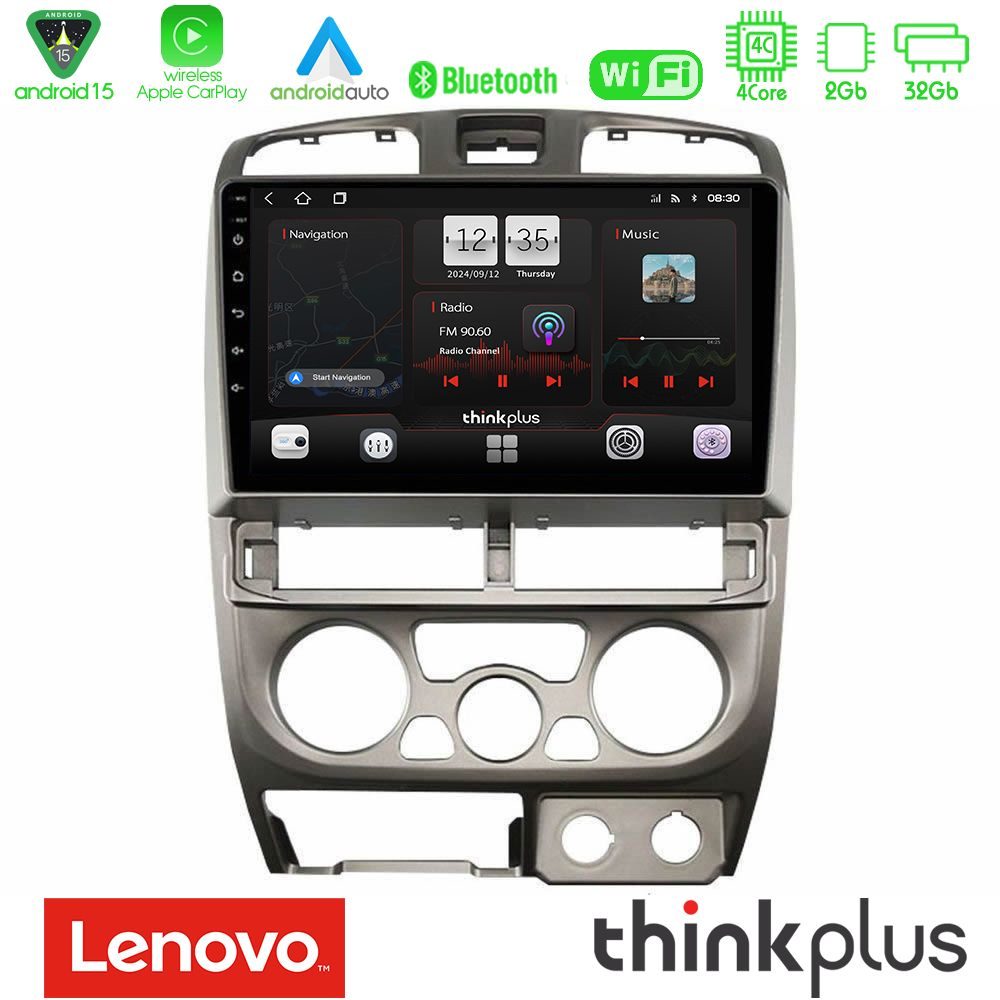 Lenovo Thinkplus Series 4Core Android15 2+32GB  Isuzu D-Max 2004-2006 Navigation Multimedia Tablet 9" Με Carplay & Android Auto