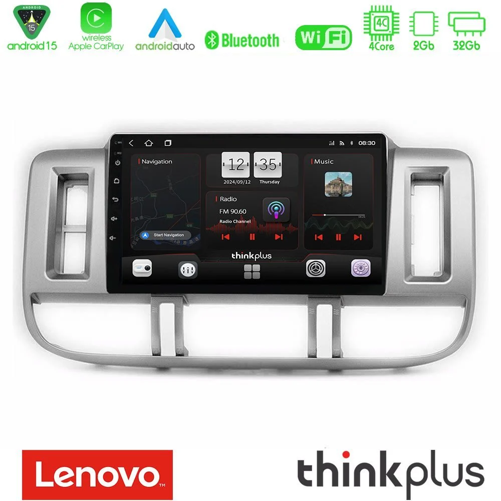 Lenovo Thinkplus Series 4Core Android15 2+32GB  Nissan X-Trail (T30) 2000-2003 Navigation Multimedia Tablet 9" Με Carplay & Android Auto