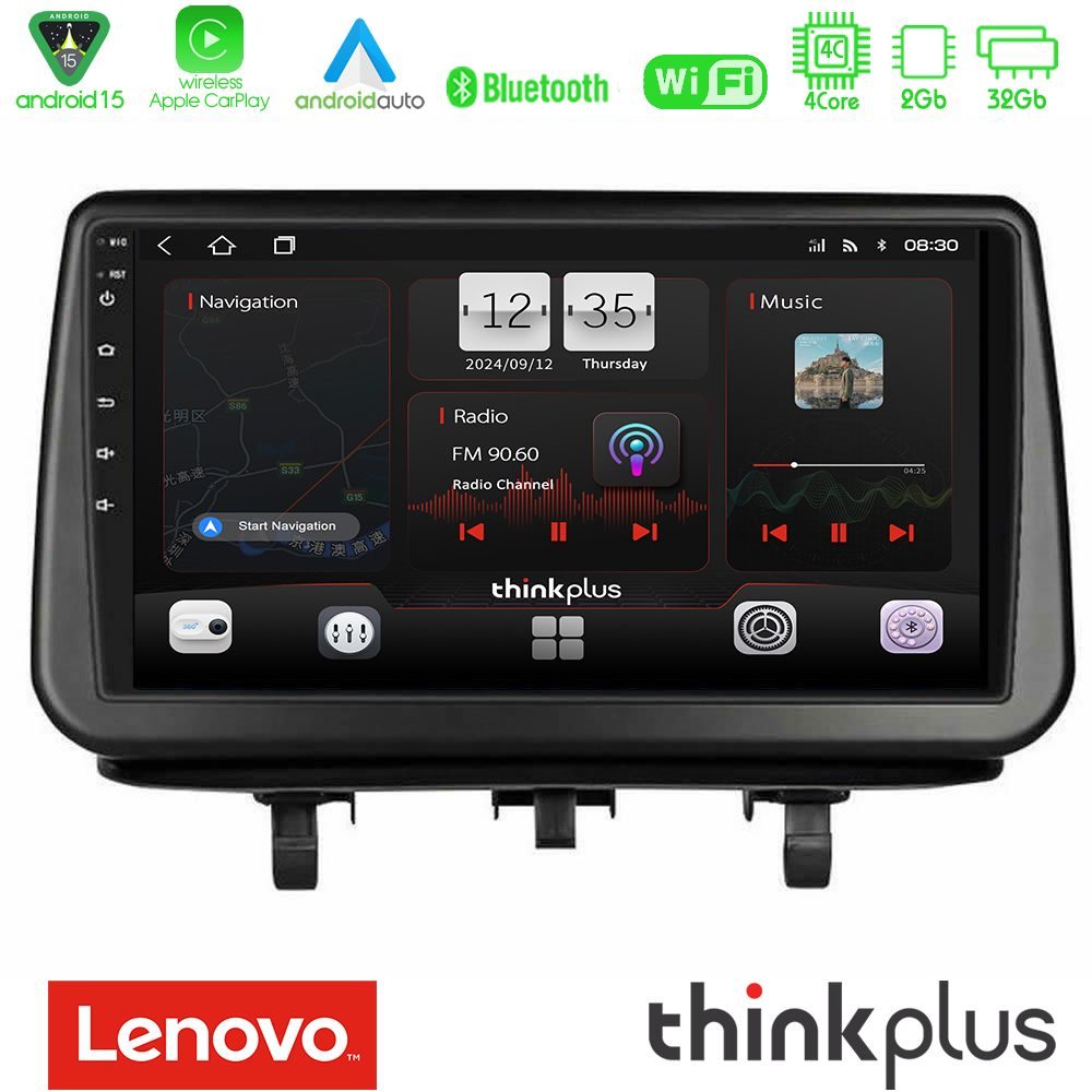 Lenovo Thinkplus Series 4Core Android15 2+32GB  Opel Meriva B 2010-2017 Navigation Multimedia Tablet 9" Με Carplay & Android Auto