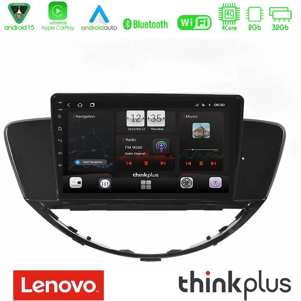 Lenovo Thinkplus Series 4Core Android15 2+32GB  Subaru Tribeca 2007-2014 Navigation Multimedia Tablet 9" Με Carplay & Android Auto
