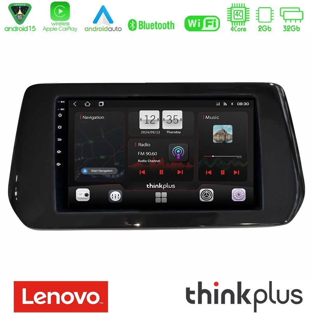 Lenovo Thinkplus Series 4Core Android15 2+32GB Suzuki Swift 2024-> Navigation Multimedia Tablet 9" Με Carplay & Android Auto