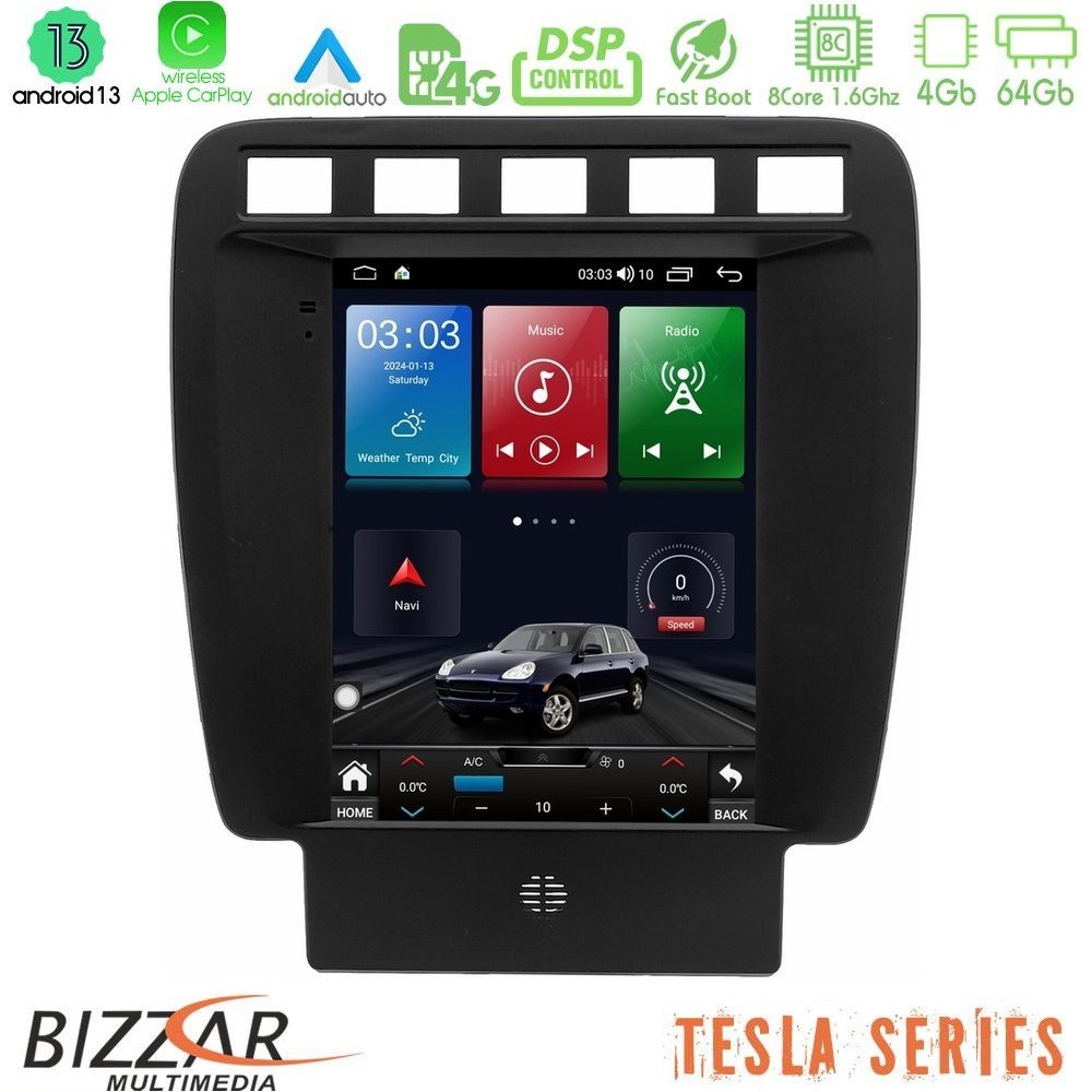 Bizzar Tesla Series 8Core Android13 4+64GB Porsche Cayenne 2003-2010 Navigation Multimedia Tablet 9.7" Bizzar Tesla Series 8Core Android13 4+64GB Porsche Cayenne 2003-2010 Navigation Multimedia Tablet 9.7"