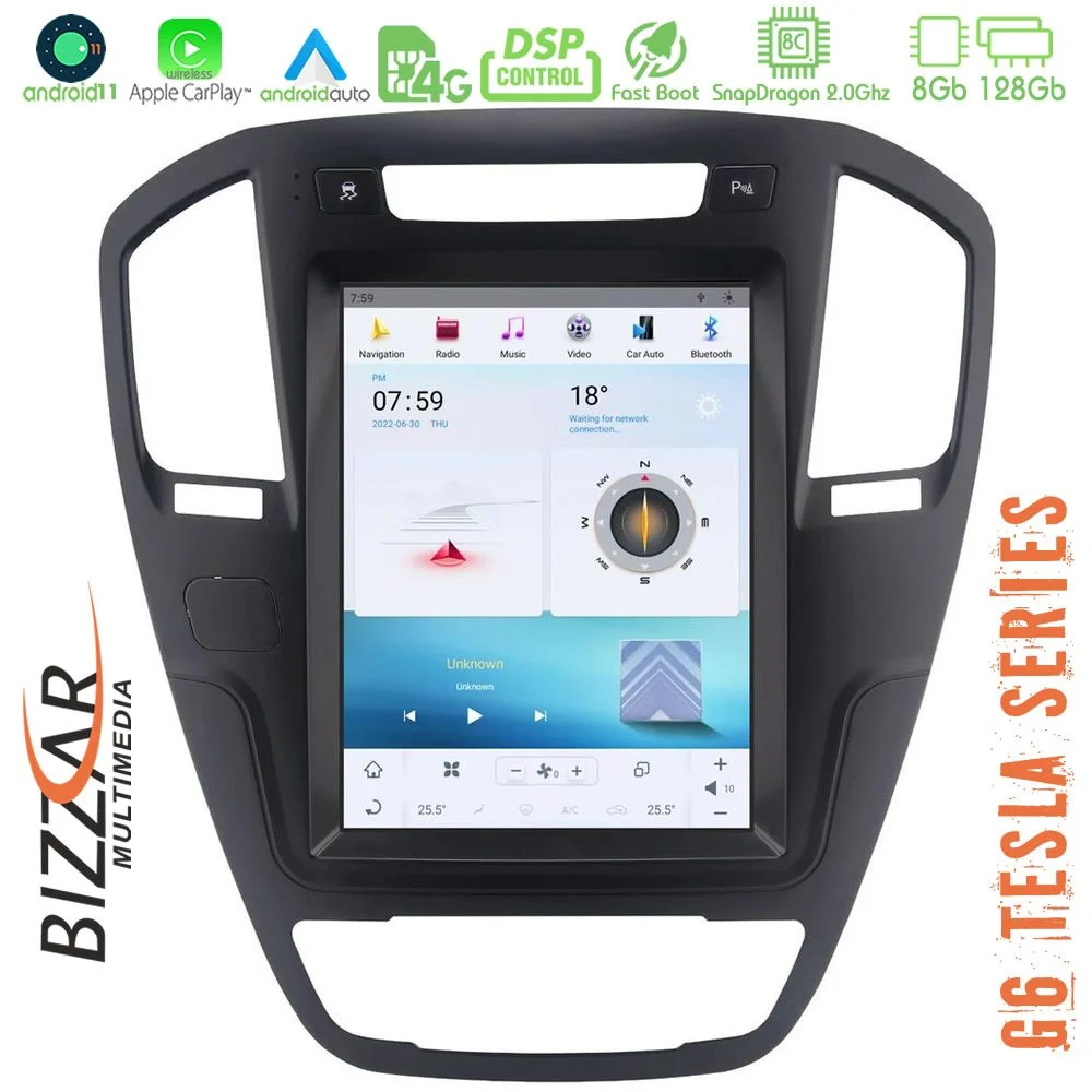 Bizzar Opel Insignia 2008-2013 Android 11 (8+128GB) Tesla Multimedia Station 10