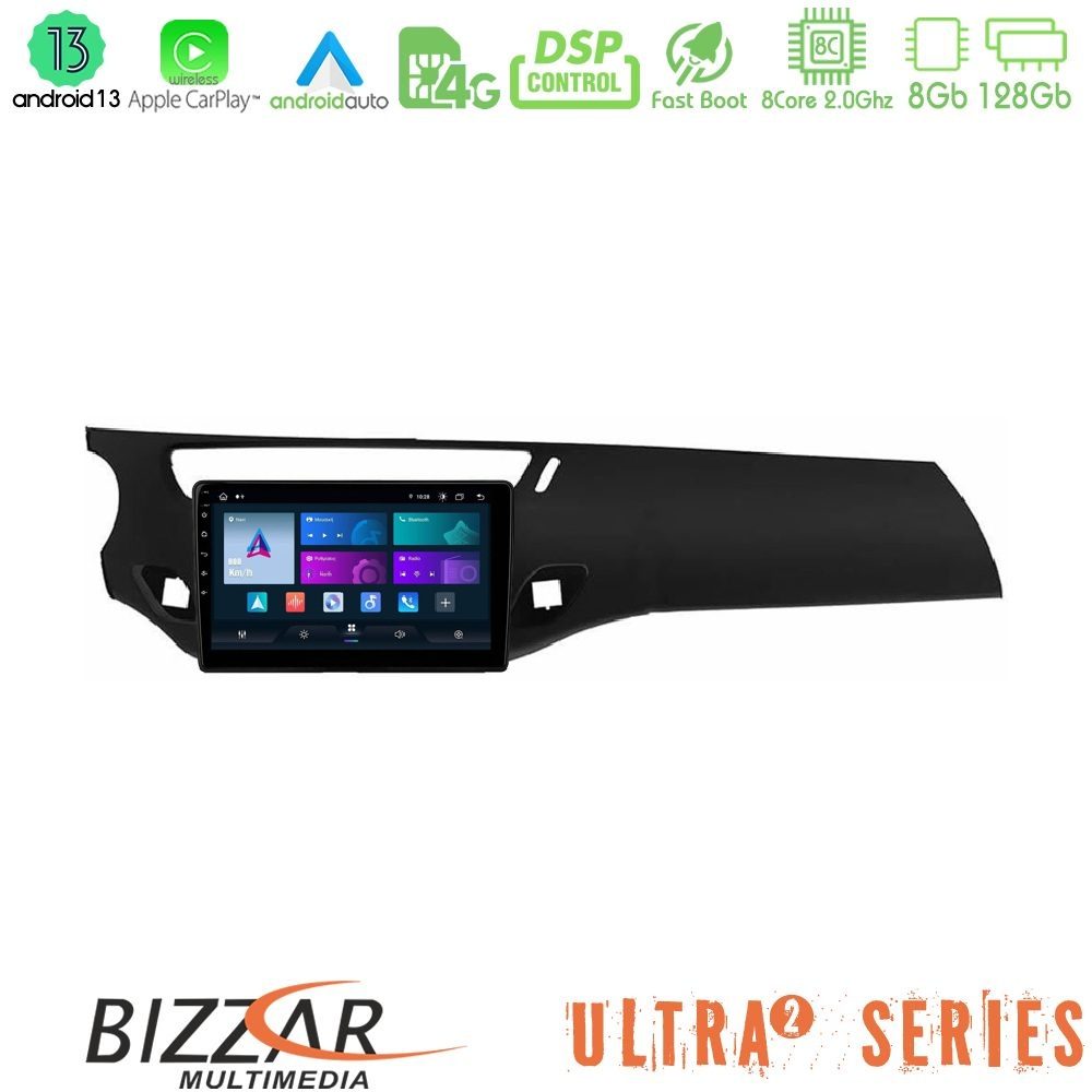 Bizzar Ultra Series Citroen C3/DS3 2009-2016 8core Android13 8+128GB Navigation Multimedia Tablet 9"