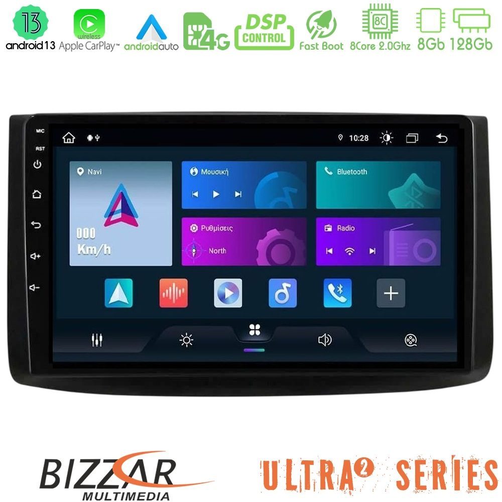 Bizzar Ultra Series Chevrolet Aveo 2006-2010 8core Android13 8+128GB Navigation Multimedia Tablet 9"