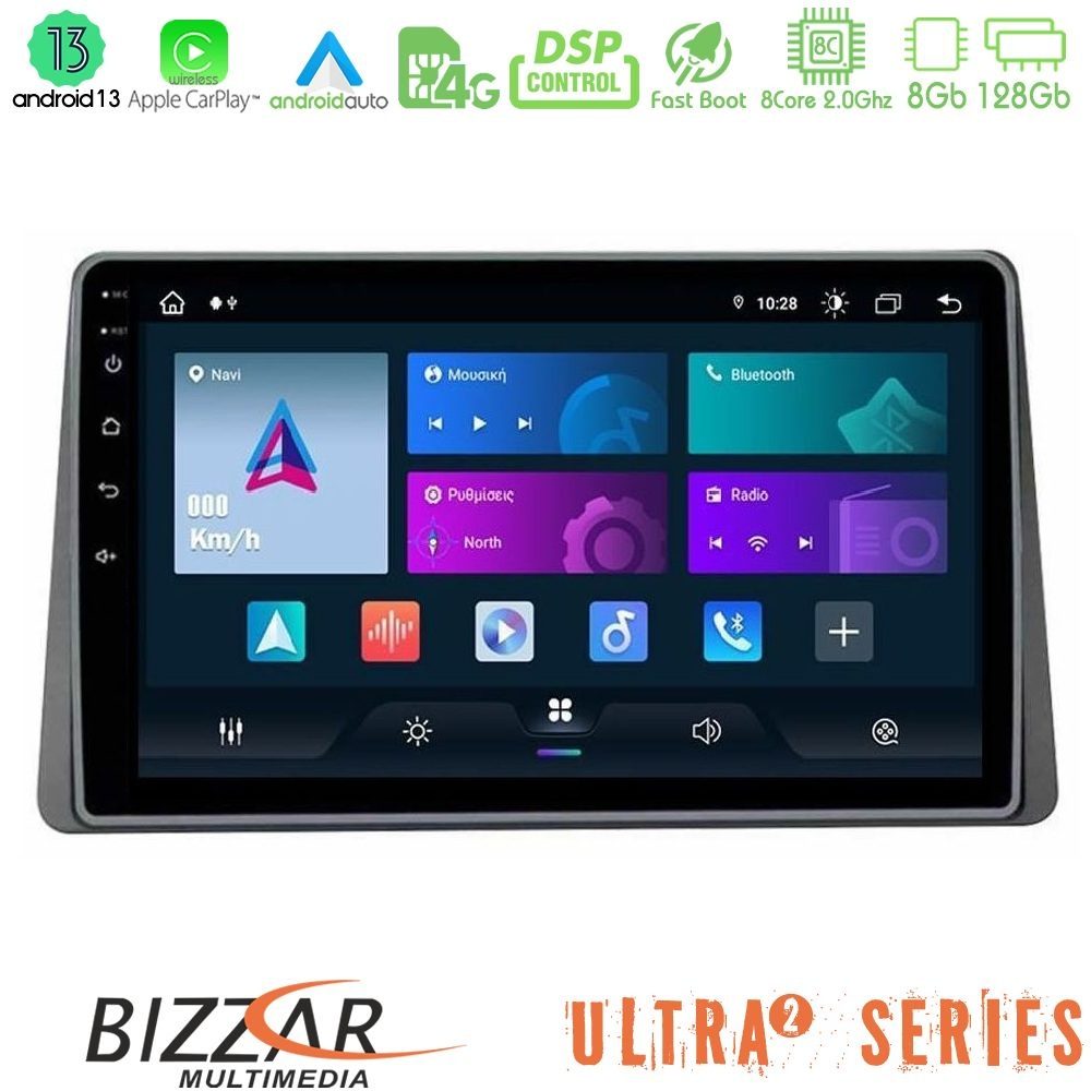 Bizzar Ultra Series Dacia Duster 2022-> 8core Android13 8+128GB Navigation Multimedia Tablet 9"