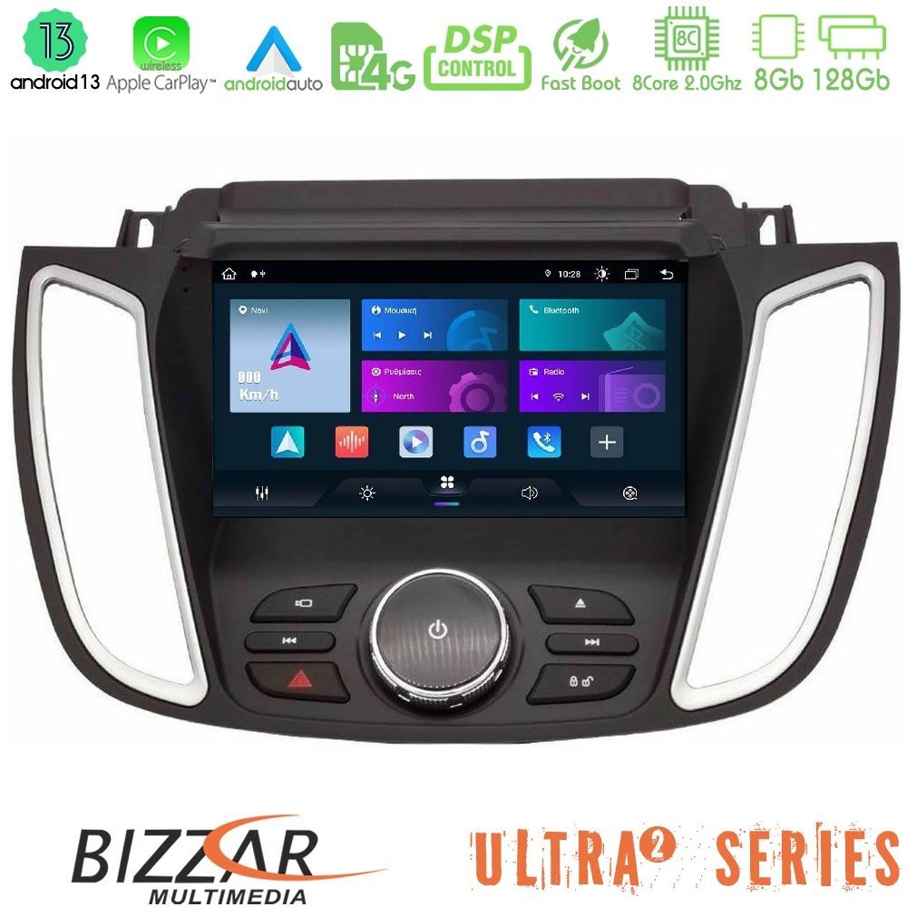 Bizzar Ultra Series Ford C-Max / Kuga 8core Android13 8+128GB Navigation Multimedia Tablet 9"