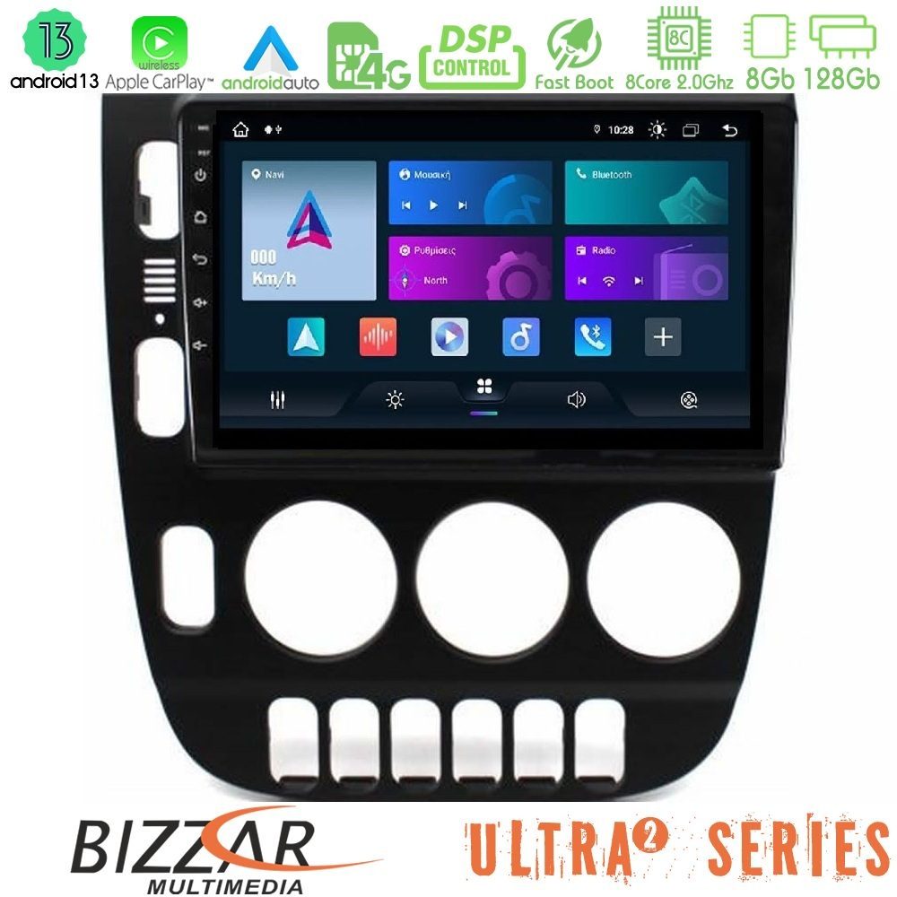 Bizzar Ultra Series Mercedes ML Class (W163) 1998-2005 8core Android13 8+128GB Navigation Multimedia Tablet 9"