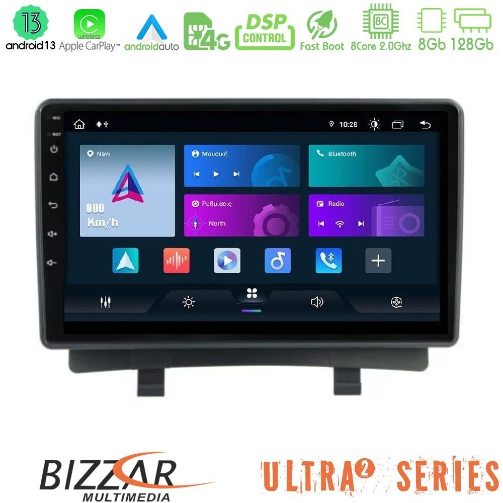 Bizzar Ultra Series Opel Zafira 8core Android13 8+128GB Navigation Multimedia Tablet 9"