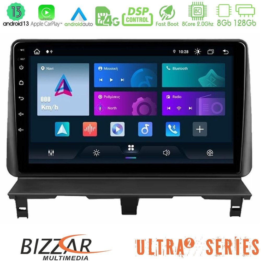 Bizzar Ultra Series Peugeot Partner / Citroën Berlingo 2002-2008 8core Android13 8+128GB Navigation Multimedia Tablet 9"