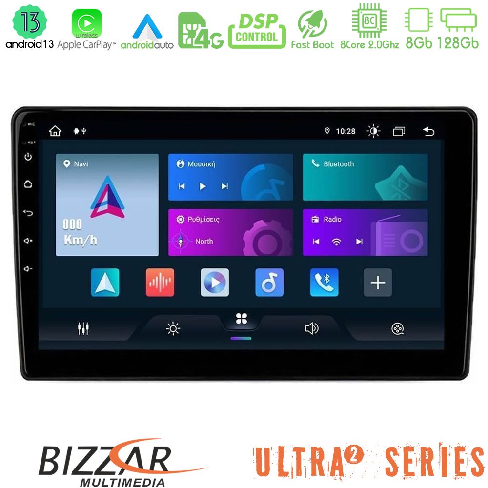 Bizzar Ultra Series Toyota Universal 8core Android13 8+128GB Navigation Multimedia Tablet 9"