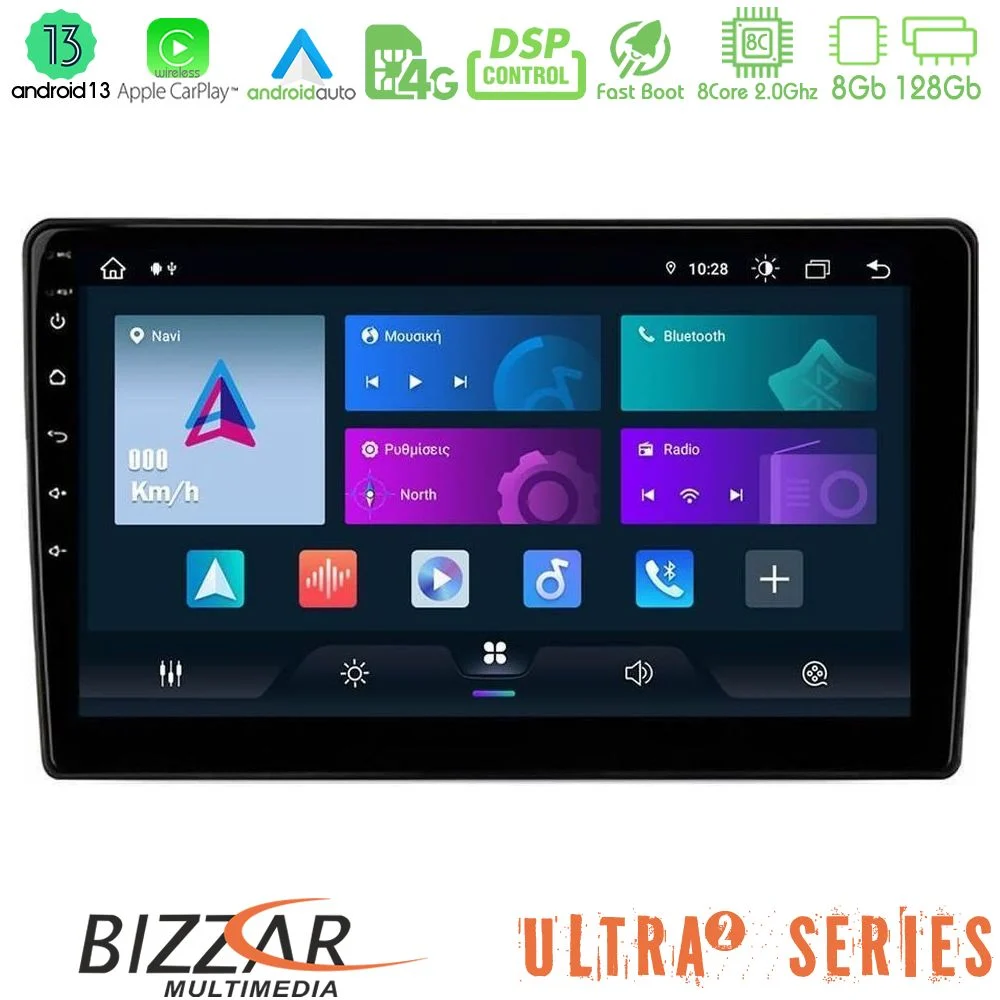 Bizzar Ultra Series Toyota Corolla Verso 2001-2004 8core Android13 8+128GB Navigation Multimedia Tablet 9"