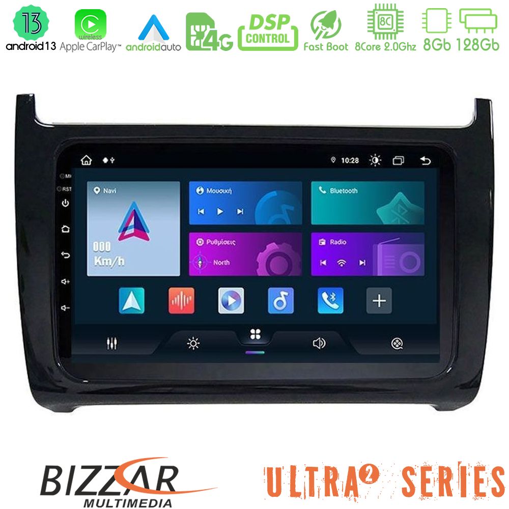Bizzar Ultra Series Vw Polo 2009-2014 8core Android13 8+128GB Navigation Multimedia Tablet 9"