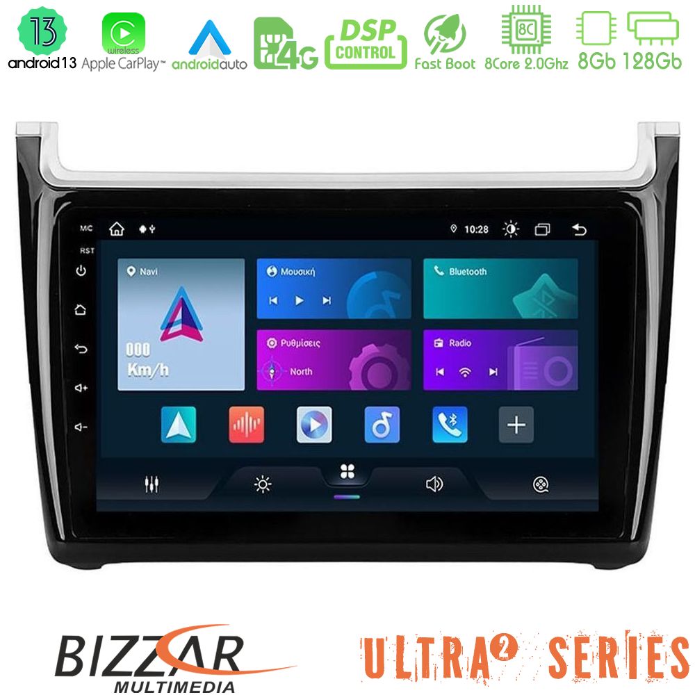 Bizzar Ultra Series Vw Polo 2014-2017 8core Android13 8+128GB Navigation Multimedia Tablet 9"