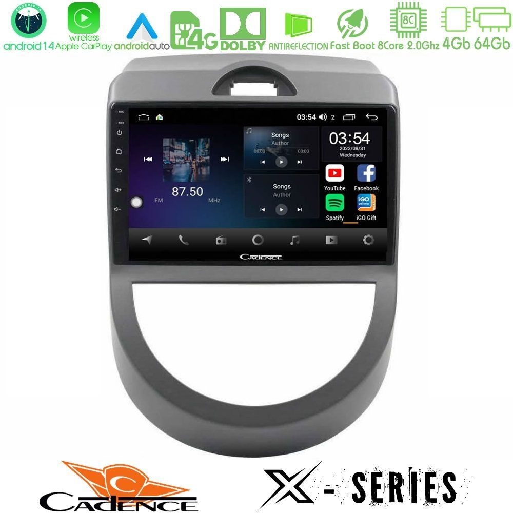 Cadence X Series Kia Soul 2009-2011 8core Android 14 4+64GB Navigation Multimedia Tablet 9" Cadence X Series Kia Soul 2009-2011 8core Android 14 4+64GB Navigation Multimedia Tablet 9"