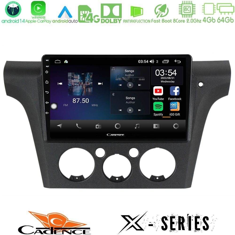Cadence X Series Mitsubishi Outlander 2002 – 2007 8core Android 14 4+64GB Navigation Multimedia Tablet 10"